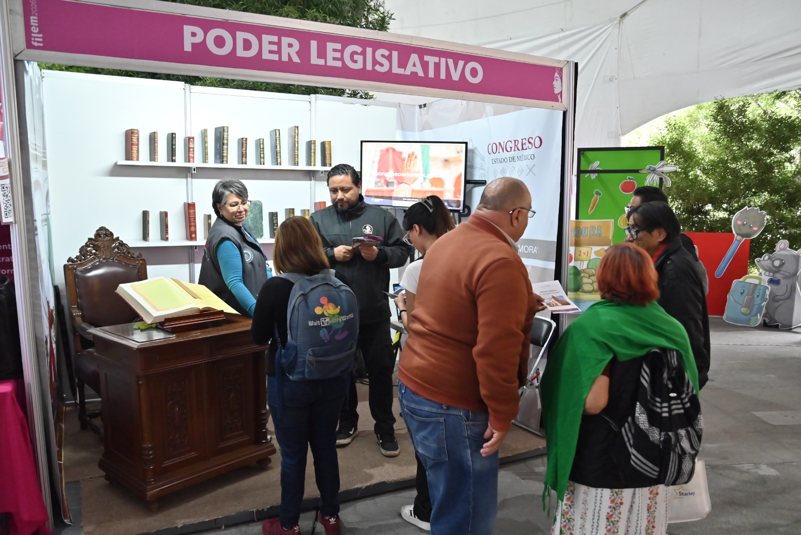 Congreso mexiquense divulga cultura legislativa en la FILEM 2026